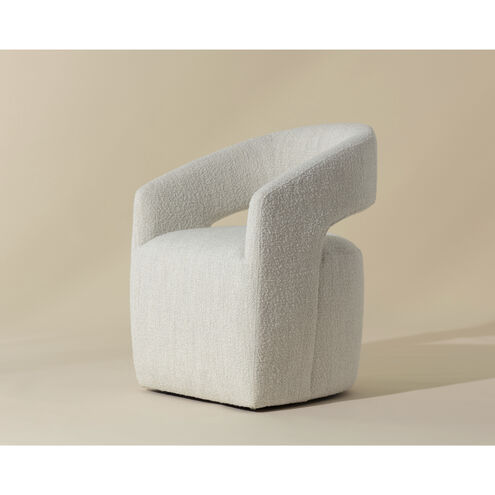 Lloret Merino Pearl Wheeled Dining Armchair, Wheeled